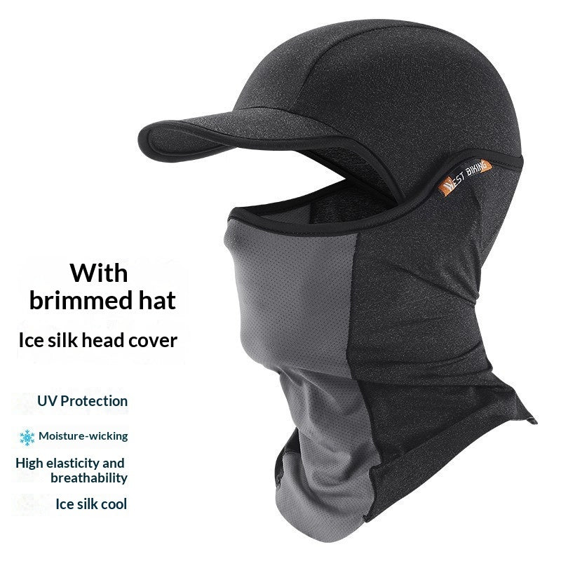 Sun-protective Breathable Ice-silk Headwear Windproof Face Mask For Sports