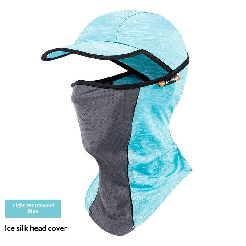 Sun-protective Breathable Ice-silk Headwear Windproof Face Mask For Sports