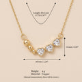 Multi-layered Heart-shaped Diamond Layered Necklace