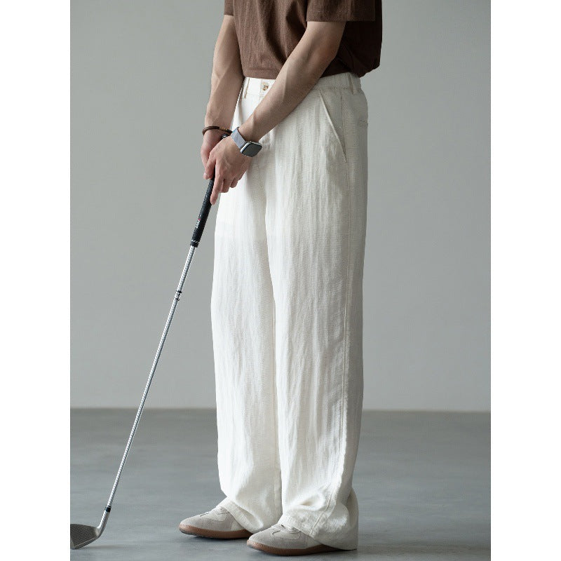 Breathable Textured Casual Pants For Men