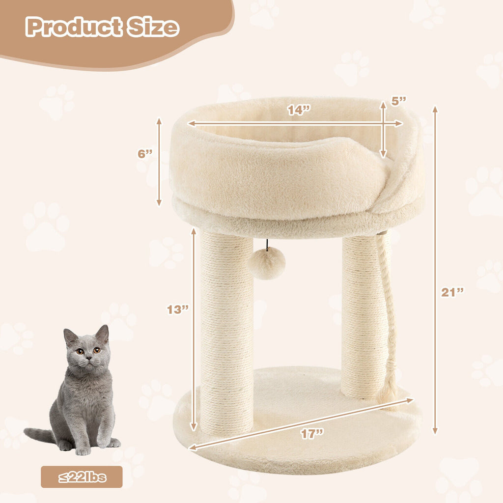 Cat Climbing Tree with Plush Perchs and Scratching Post