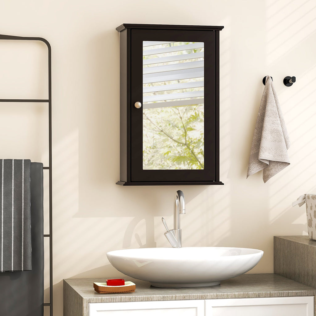 Bathroom Wall Cabinet with Single Mirror Door
