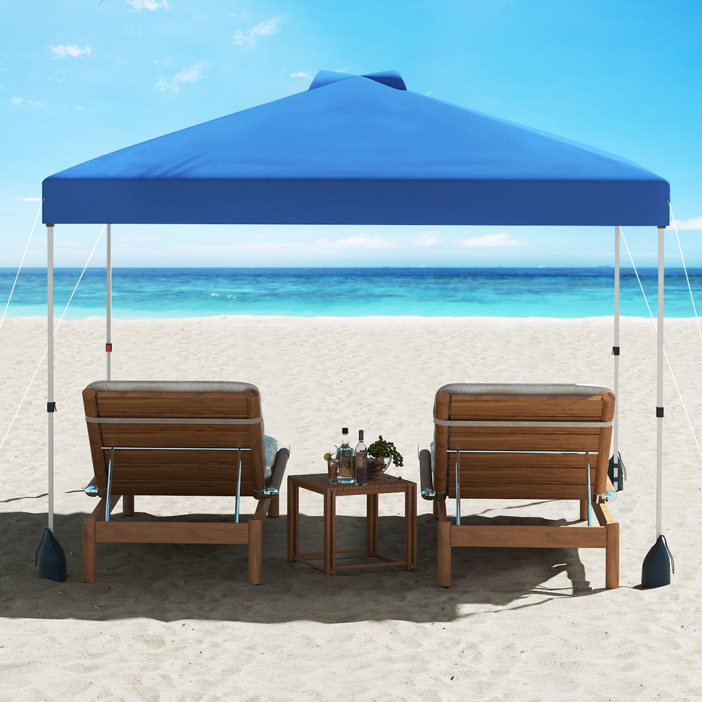 10 X 10 FT Pop up Canopy Tent with 1 Sidewall and Wheeled Bag