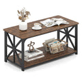 Coffee Table 2-Tier Center Table with Storage Shelf