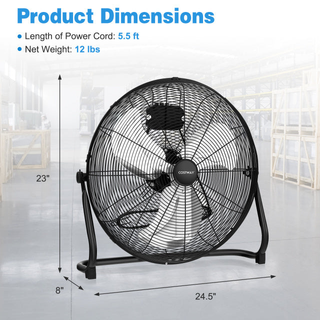 Commercial Dehumidifier and Heavy‑Duty Metal Floor Fan Combo