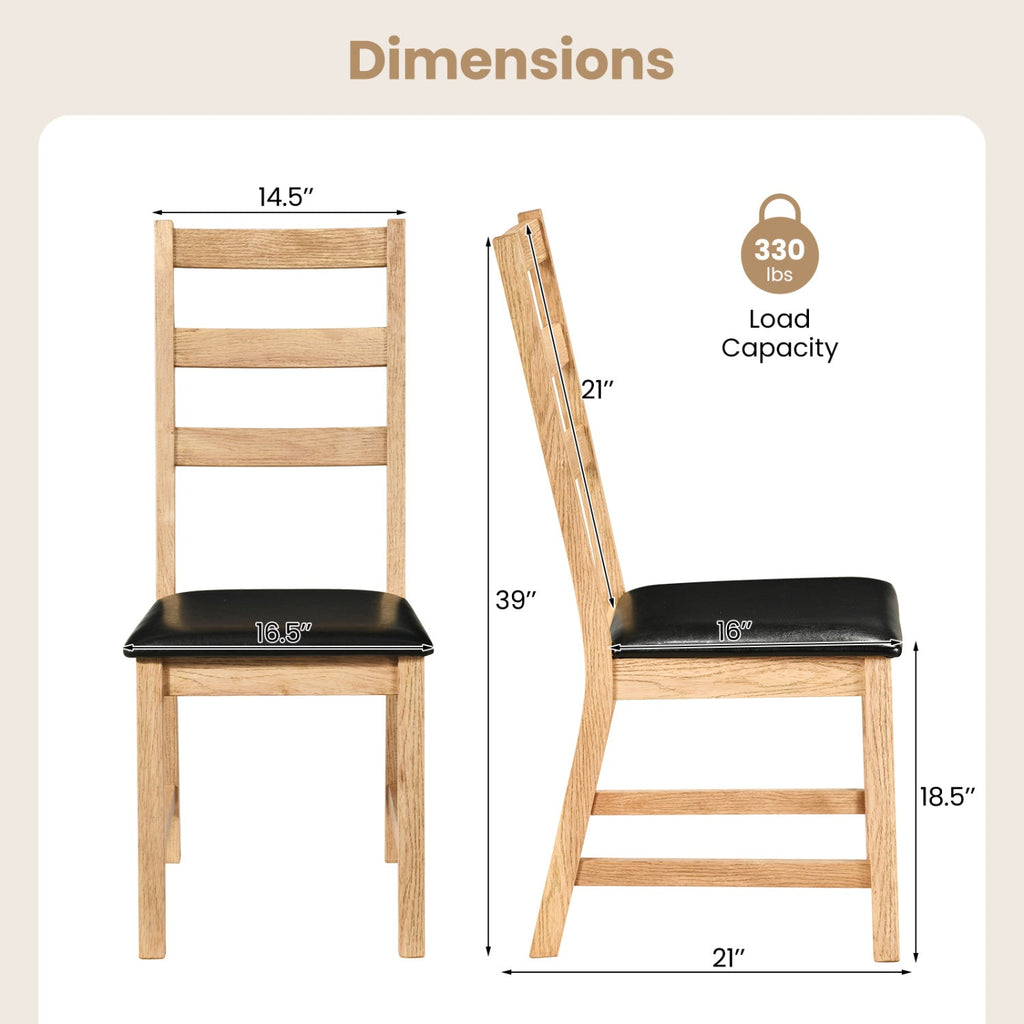 Dining Chairs Set of 2 Farmhouse Dining Room Chairs with Hollowed Backrest