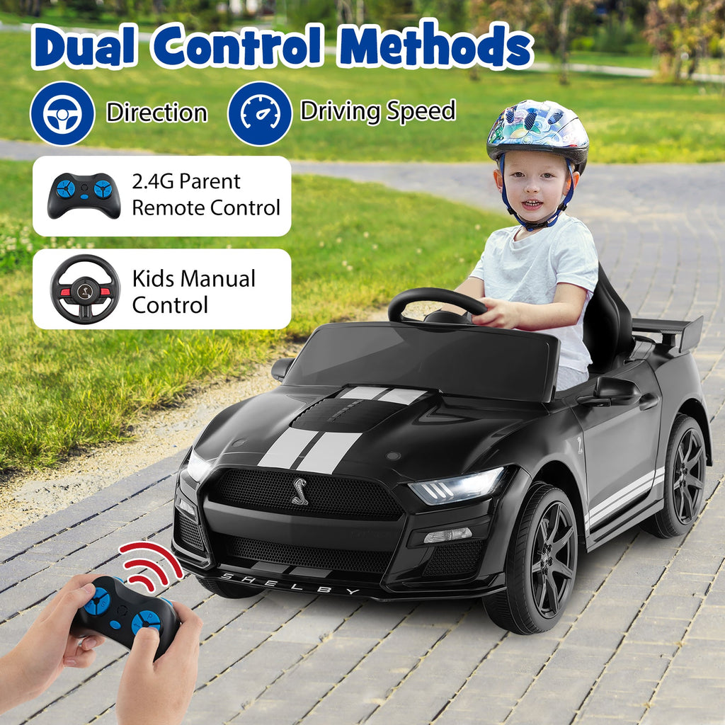 12V Licensed Ford Mustang Shelby GT500 Kids Ride on Car with Remote Control for Kids Aged 3-8