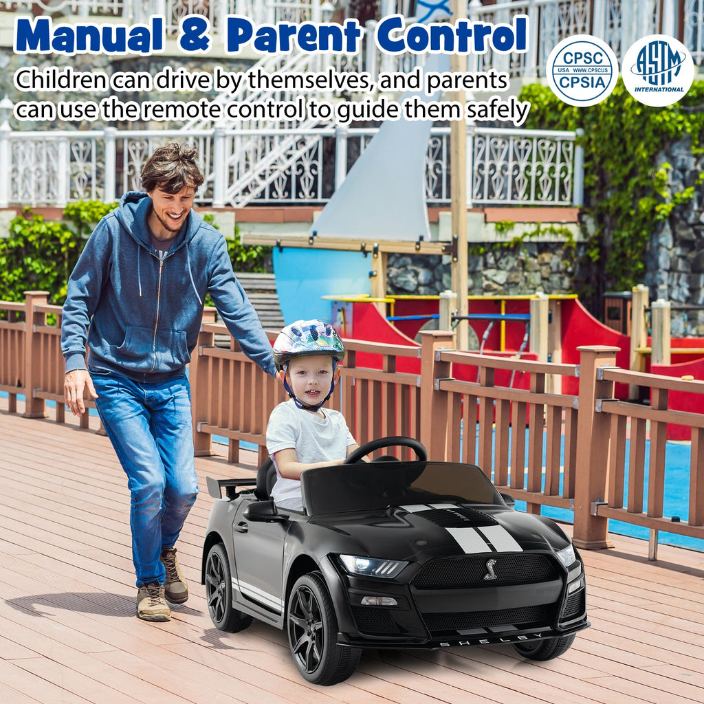12V Licensed Ford Mustang Shelby GT500 Kids Ride on Car with Remote Control for Kids Aged 3-8