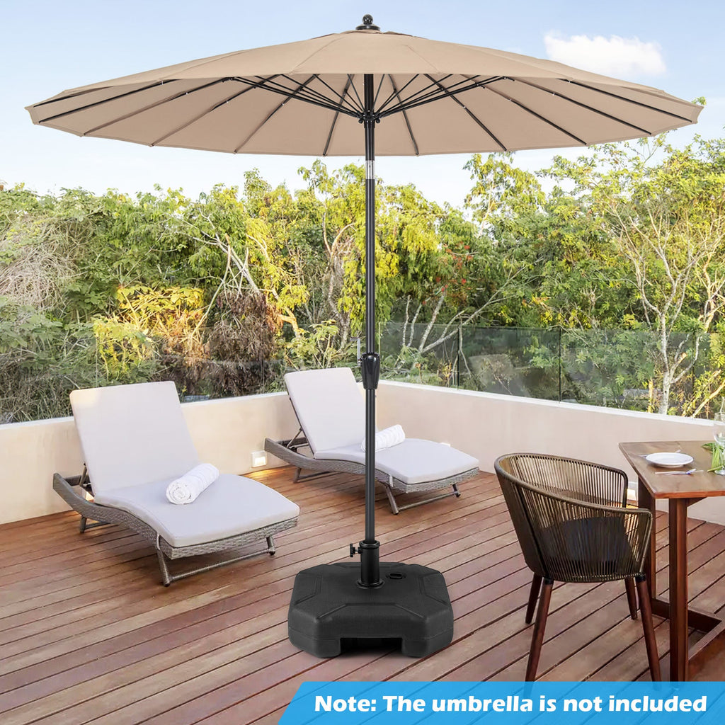 17 Inch 88 LBS Heavy-Duty Fillable Umbrella Base with Handle