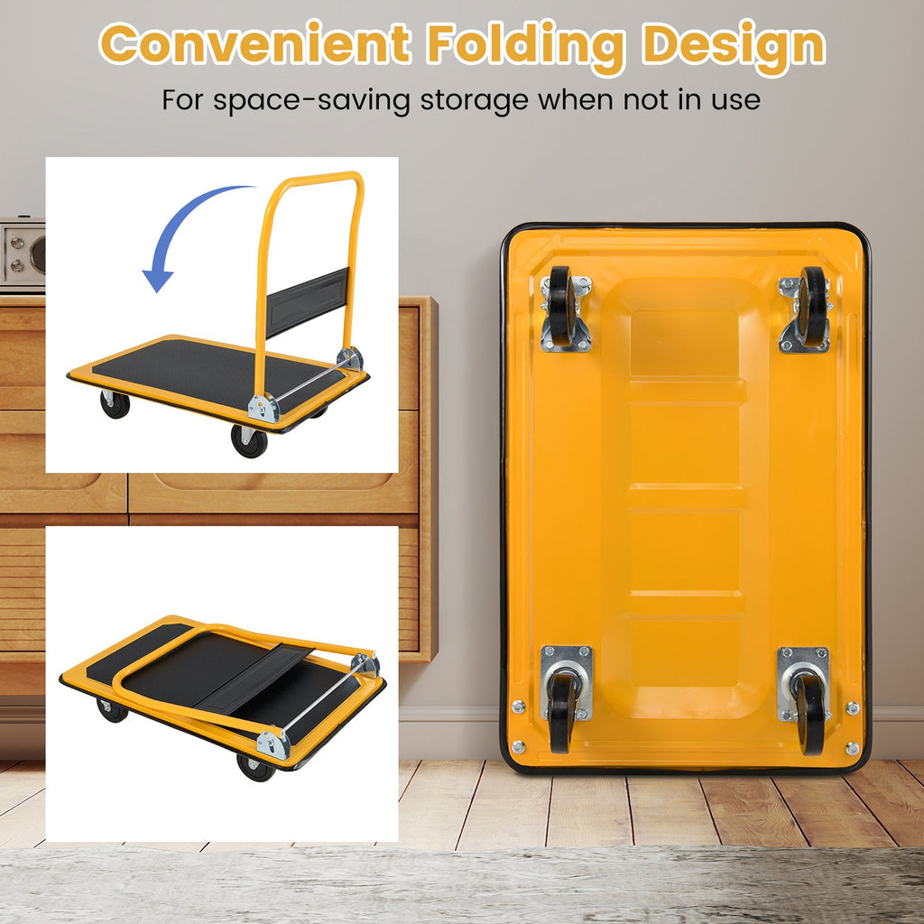 660 Pounds Folding Platform Cart Dolly Hand Truck