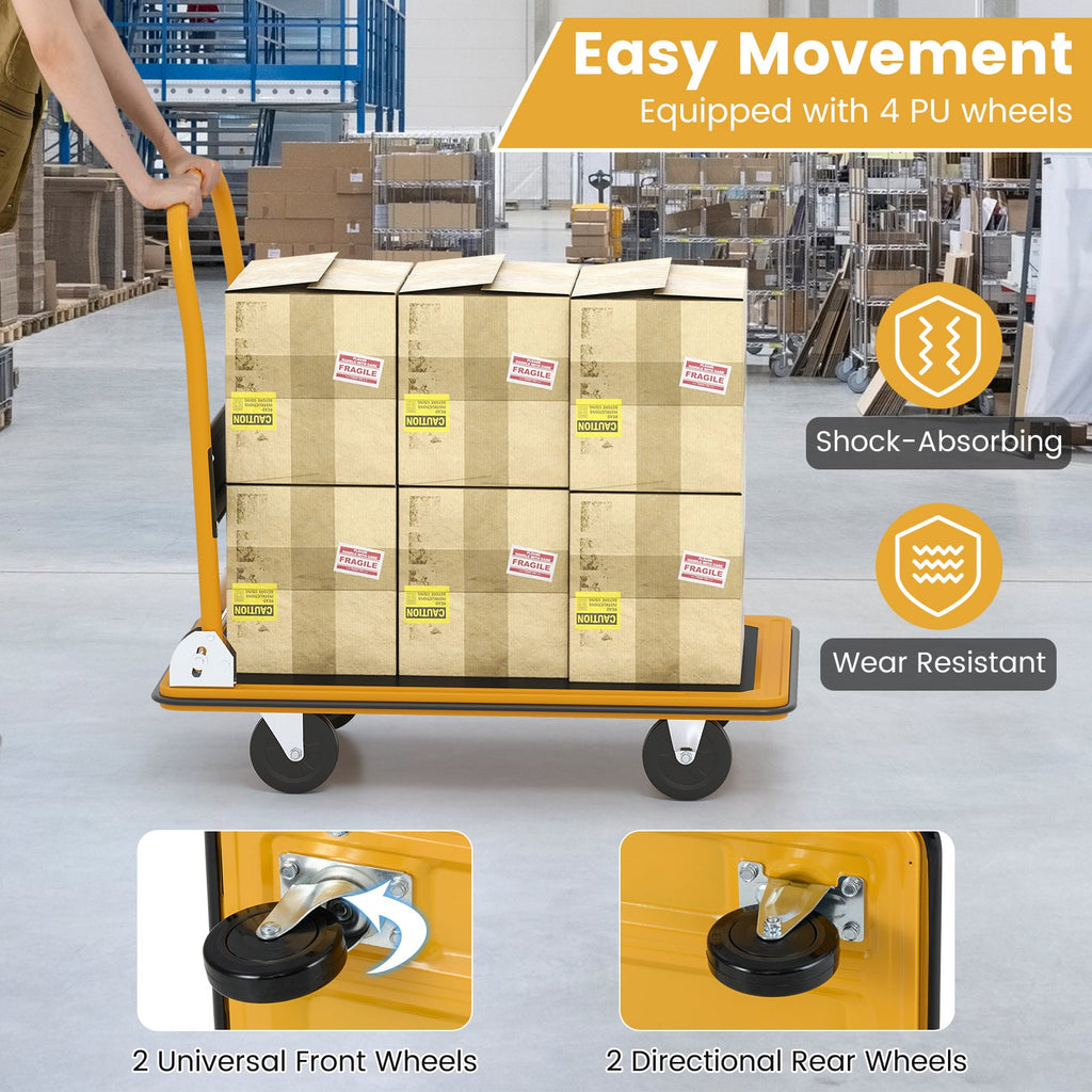 660 Pounds Folding Platform Cart Dolly Hand Truck