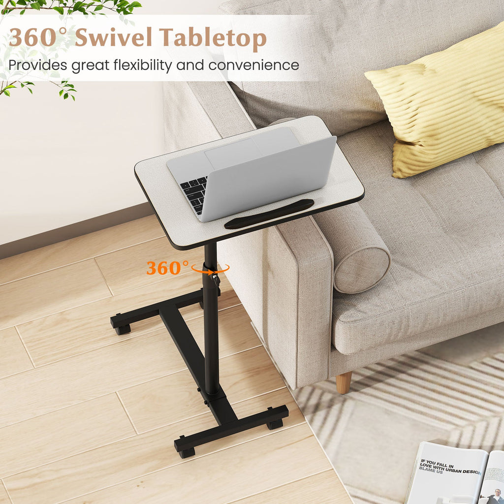 Overbed Rolling Food Tray Table