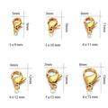 10pcs/lot Stainless Steel Lobster Clasp Hooks Bracelet Necklace Chain Connectors For DIY Jewelry Making Supplies Accessories