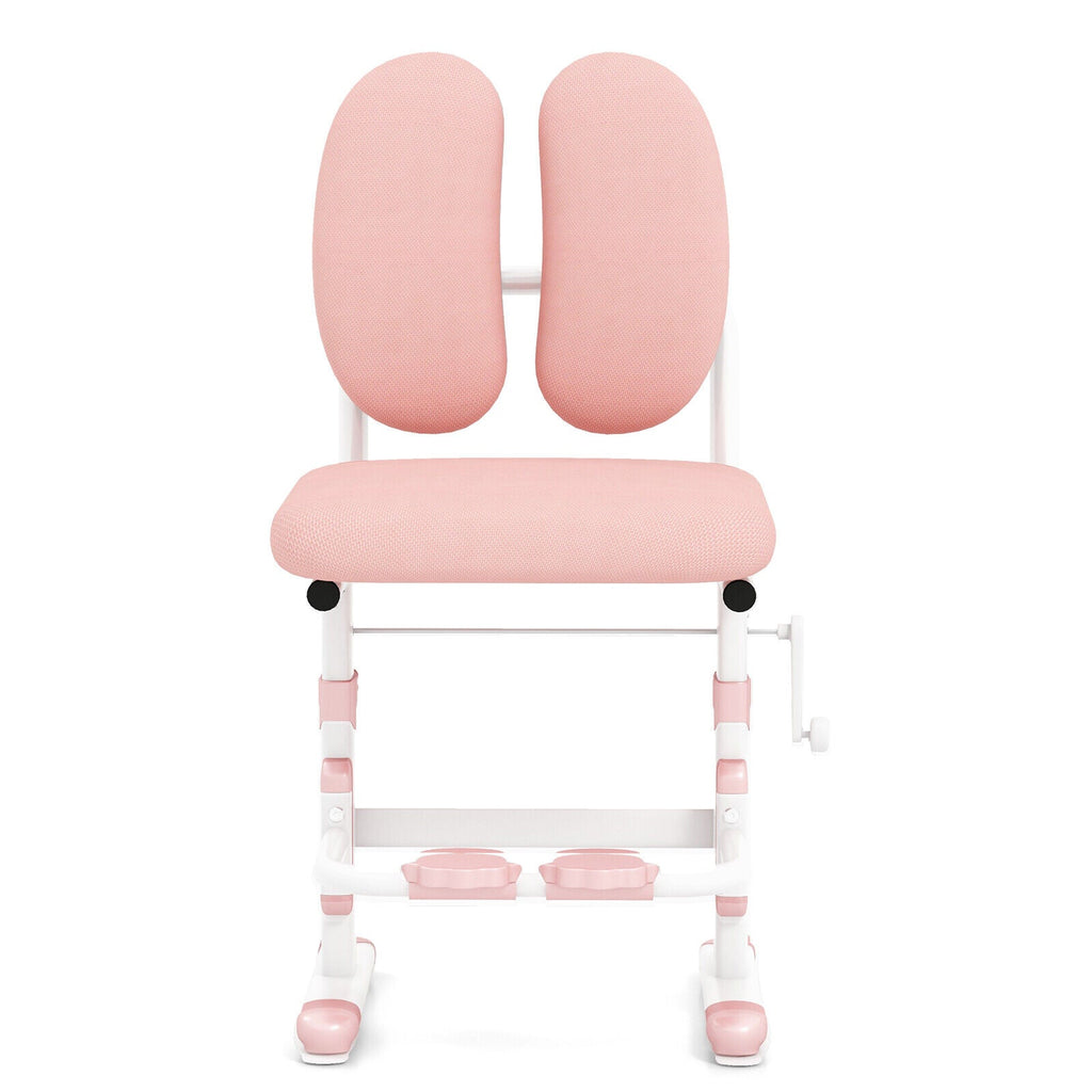 Ergonomic Height-adjustable Kids Study Chair with Double Back Support