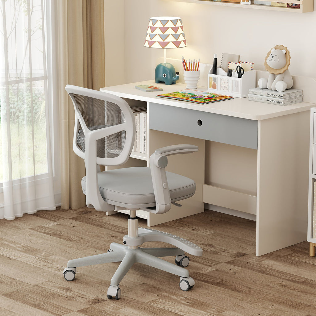 Kids Desk Chair Children Study Chair with Adjustable Height Armrest and Footrest