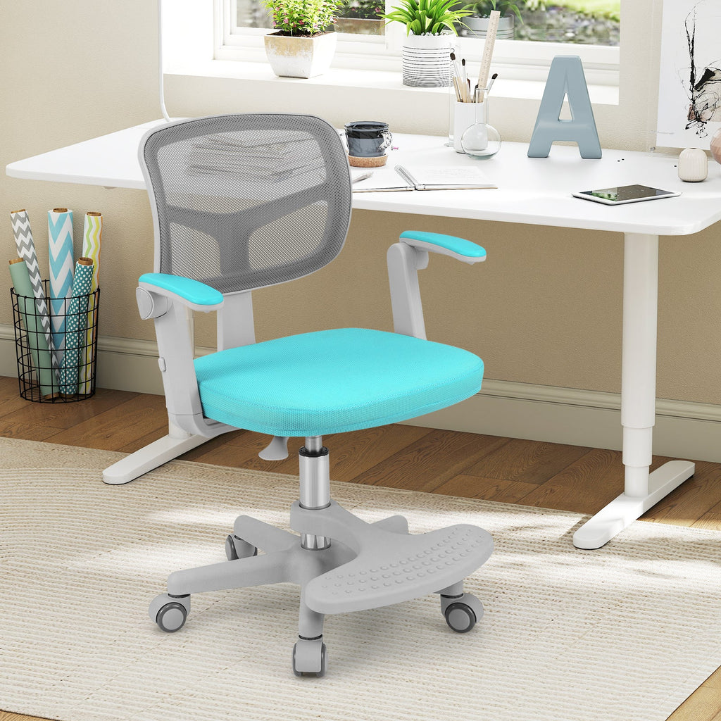 Kids Desk Chair Children Study Chair with Adjustable Height Armrest and Footrest