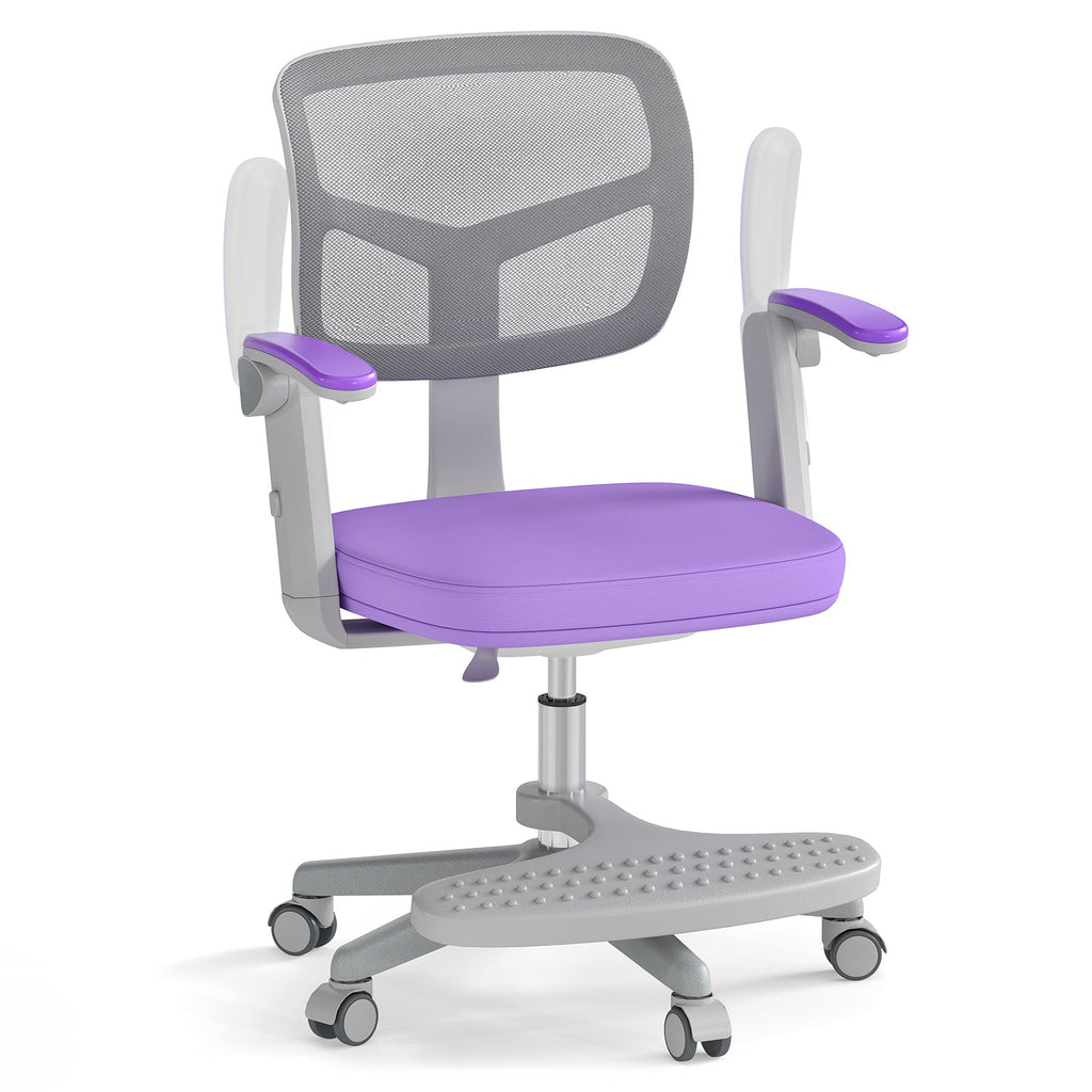 Kids Desk Chair Children Study Chair with Adjustable Height Armrest and Footrest