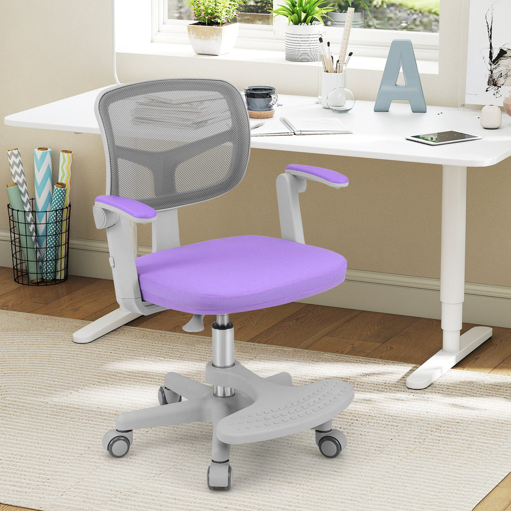 Kids Desk Chair Children Study Chair with Adjustable Height Armrest and Footrest