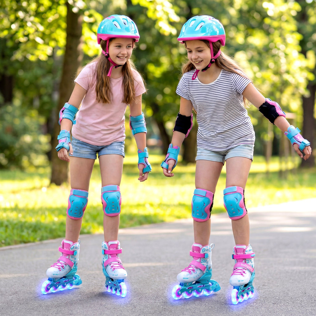 Kids Inline Skates with Light Up Wheels for Beginners Ages 9-14