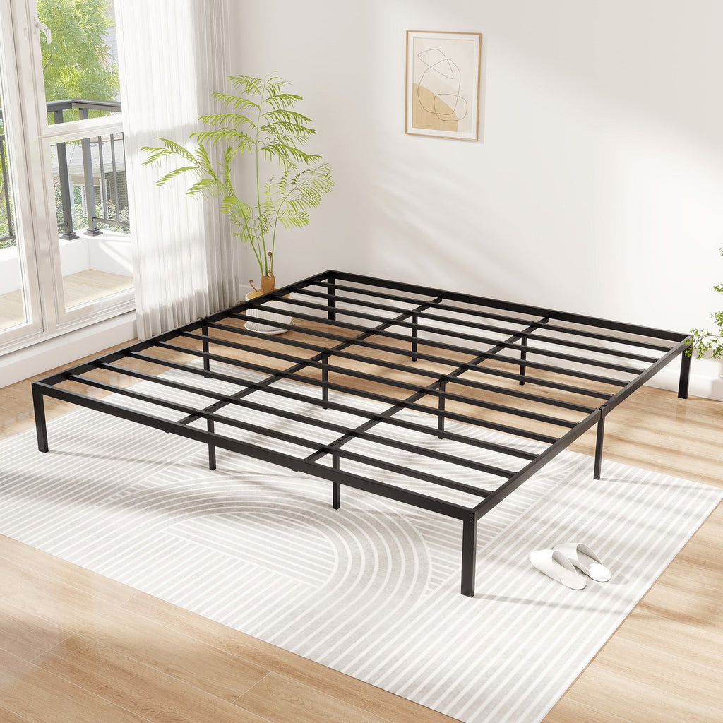 Full/Queen/King Size Metal Bed Frame Heavy Duty Support Slats Mattress Foundation