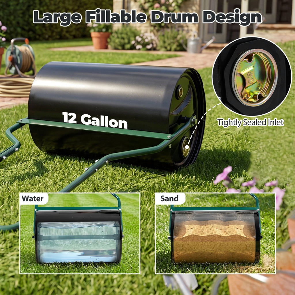 12 Gallon Lawn Roller with U-Shape Handle