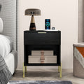 Nightstand with Charging Station and Storage Drawer