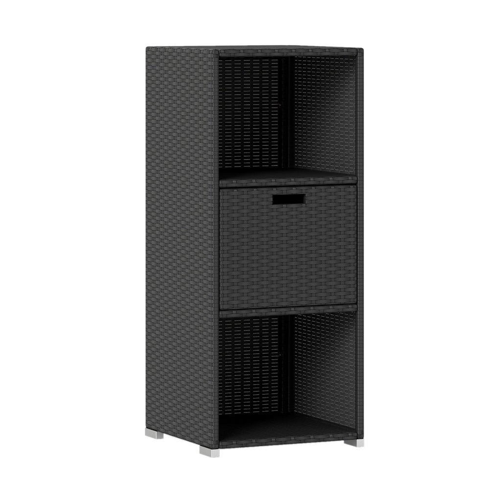 Outdoor Storage Cabinet Patio Wicker Organizer with Drawer