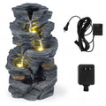 Outdoor Water Fountain with LED Lights and Pump 5