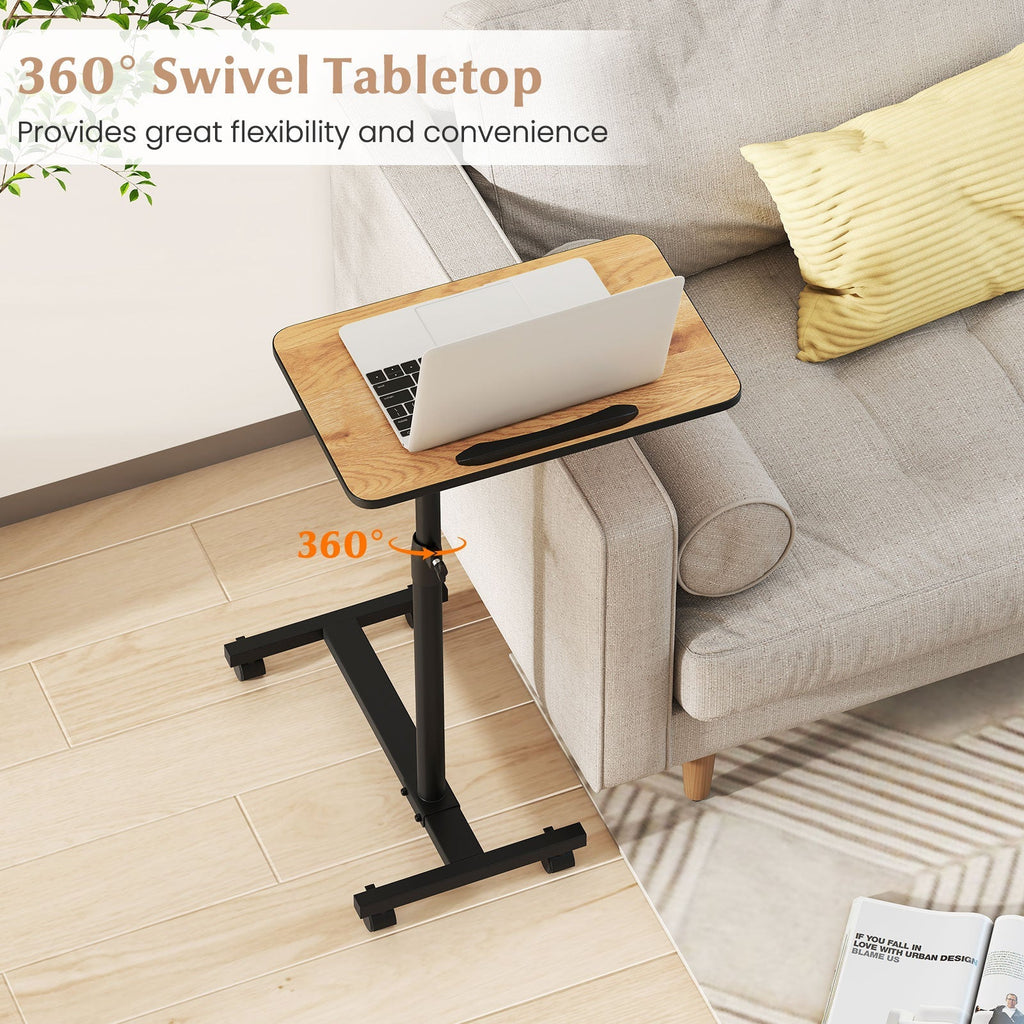 Overbed Rolling Food Tray Table