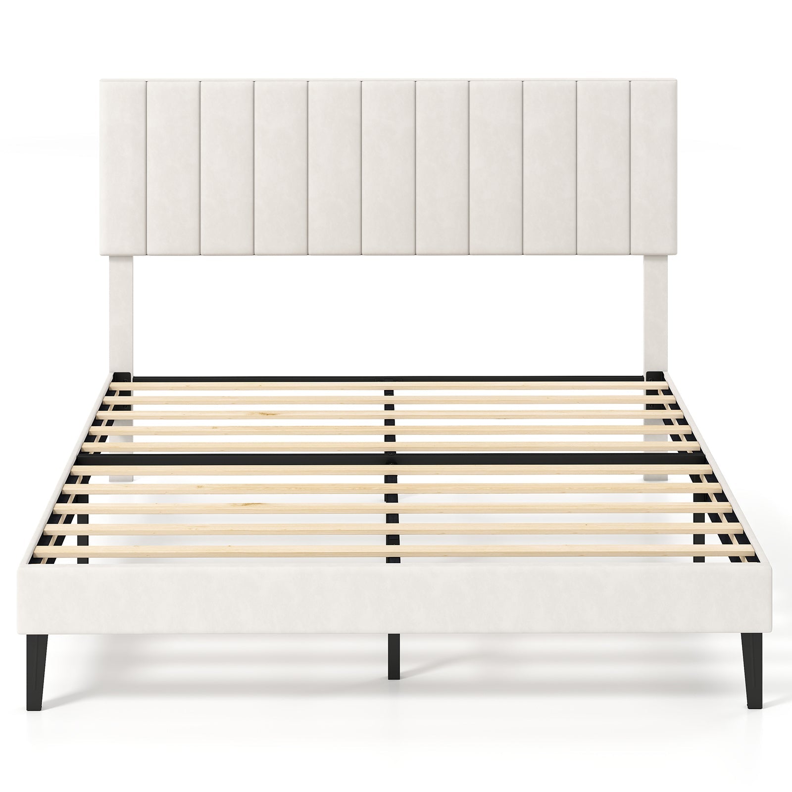 Full Size Velvet Upholstered Platform Bed Frame