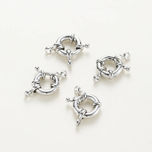 1-4pcs 14K 18K Real Gold Plated Sailor Clasps Bracelet Charm End Connector Spring Clasp For DIY Jewelry Making Necklace Findings