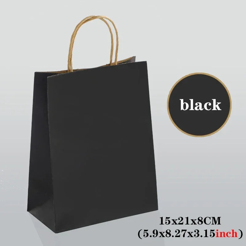 10/30/50PCS Holiday Gift Bags with Handle – Colored Paper Shopping Bags for Christmas, Valentine’s Day, Wedding & Party Favors