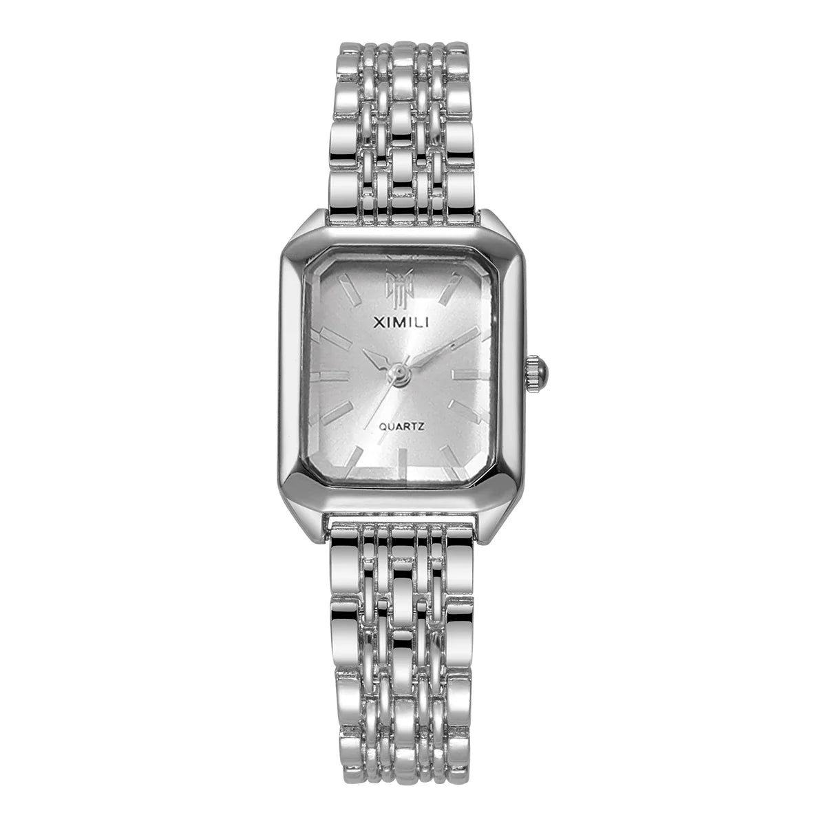 1/2/4PCS  Elegant Rectangle Woman Quartz Watch Luxury Stainless Steel Band Ladies Wristwatches Reloj Mujer（Without Box）