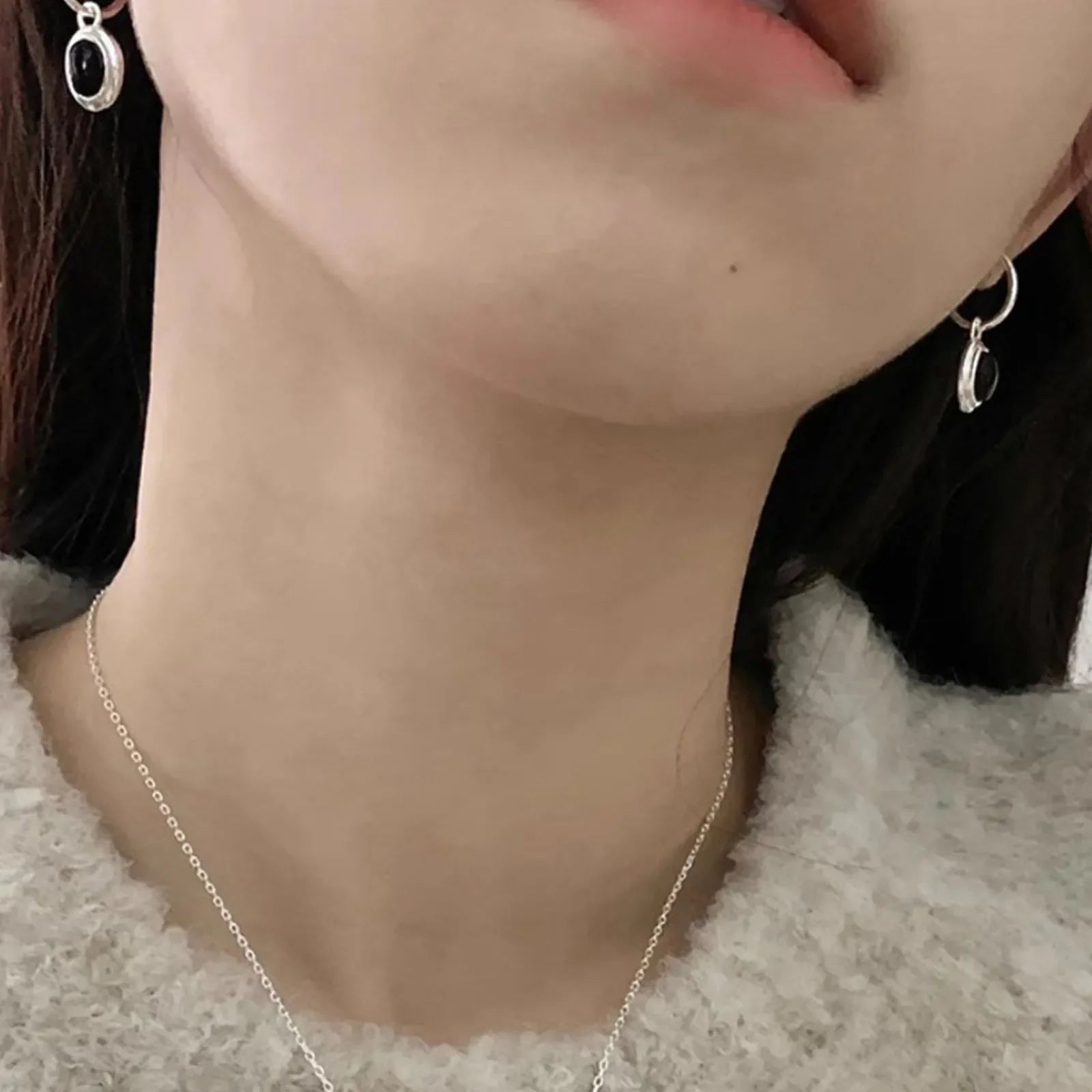 925 Sterling Silver Vintage Gold Round Earrings For Women Black Ball Earring Jewelry Prevent Allergy Party Accessories Gift