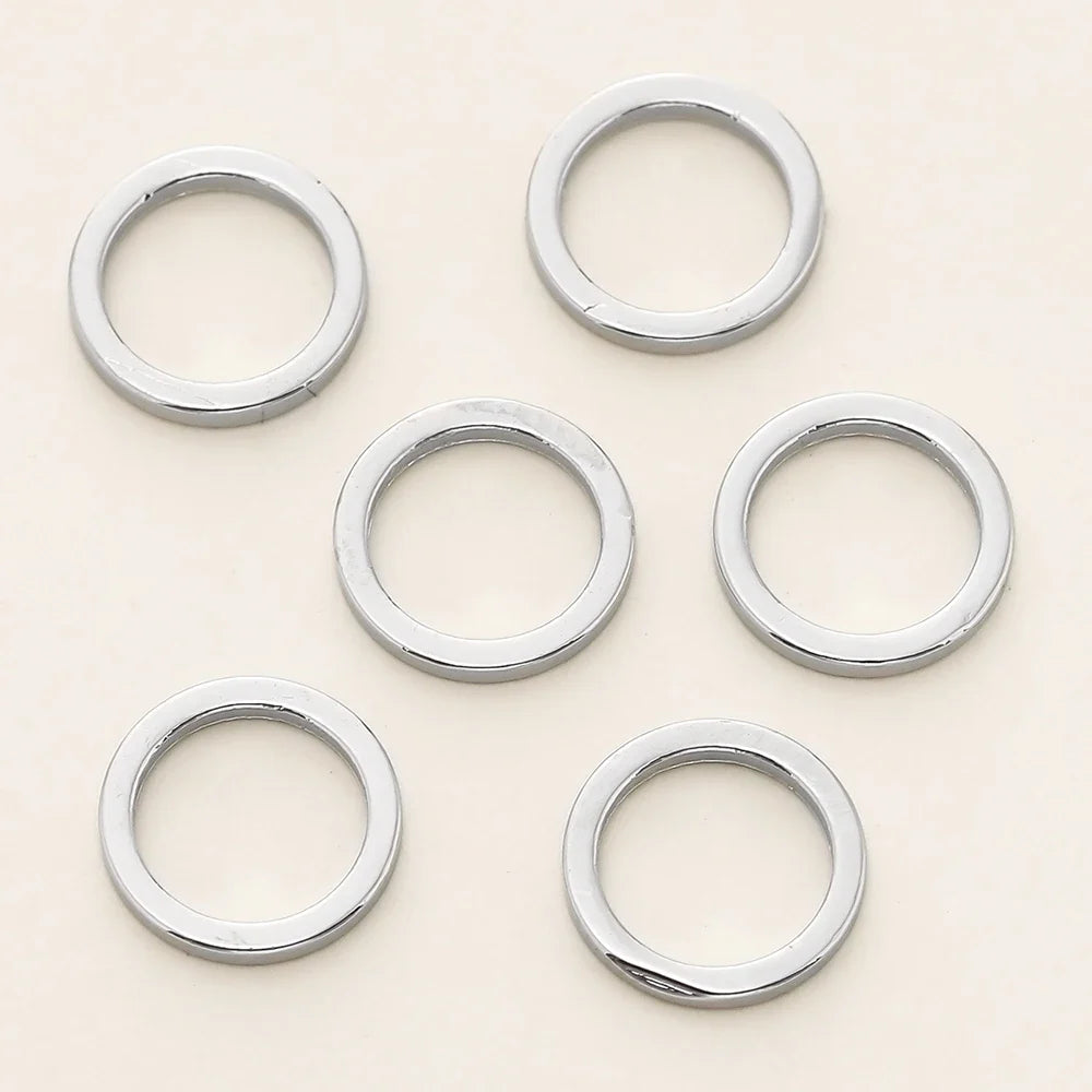 10/20Pcs/Pack 14K/18K Gold Color Plated Brass Close Jump Rings Split Rings Connector for Jewelry Necklace Making Accessories