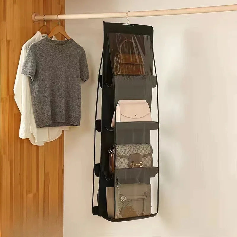 1/2PCS Hanging Storage Bags – 3/4-Layer Transparent Dust-Proof Organizer for Clothes, Bags & Accessories
