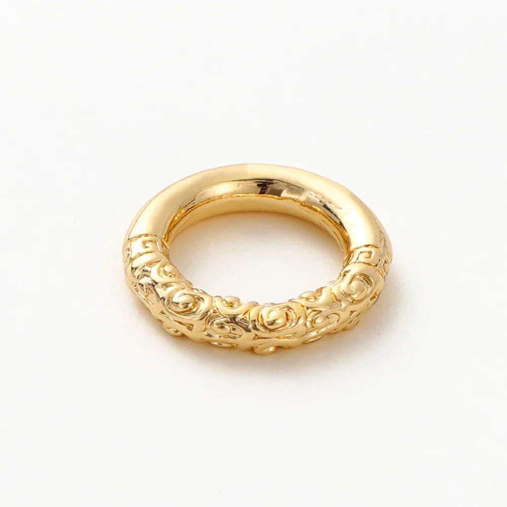 10pcs/lot 18K Gold Plated Large Round Metal D Ring Buckles Clasp Web For Leather Belt Bags Garment DIY Crafts Jewelry Making