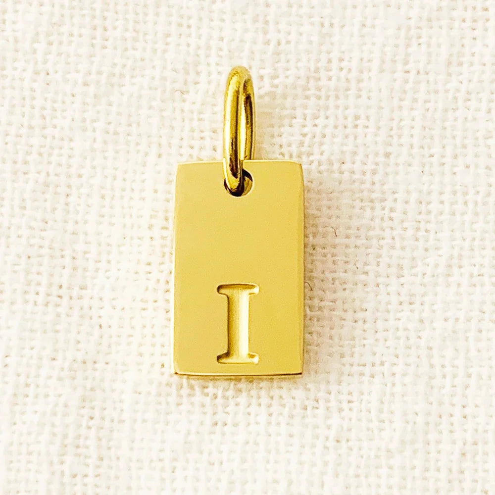 10PCS Alphabet Charm Pendant for Necklaces Stainless Steel Jewelry DIY Engraved Lettering Accessories Women's Fashion Jewelry