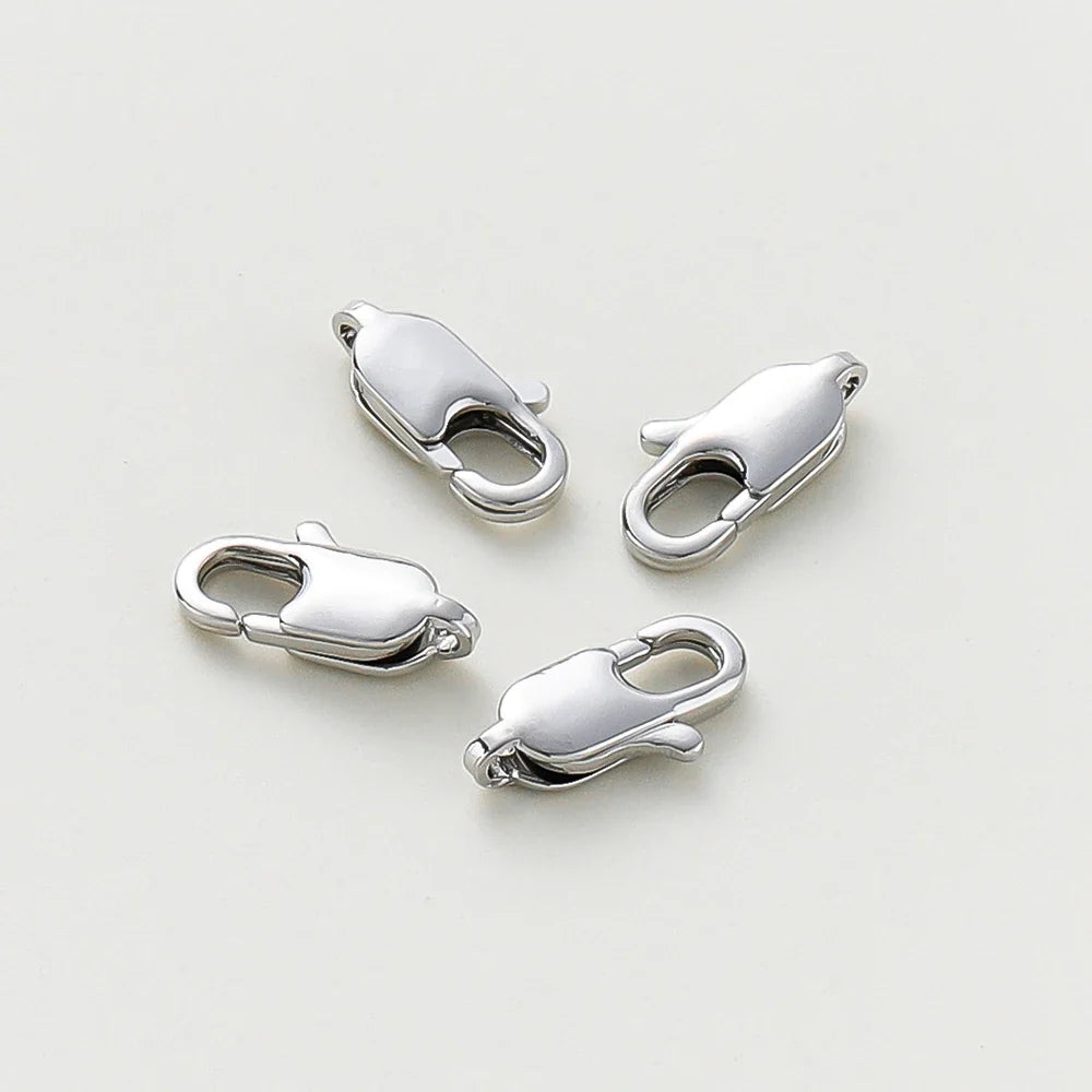 10pcs/lot 14K 18K Gold Plated Lobster Clasps Jump Rings End Chain Connector Hooks For DIY Necklace Bracelet Making Components