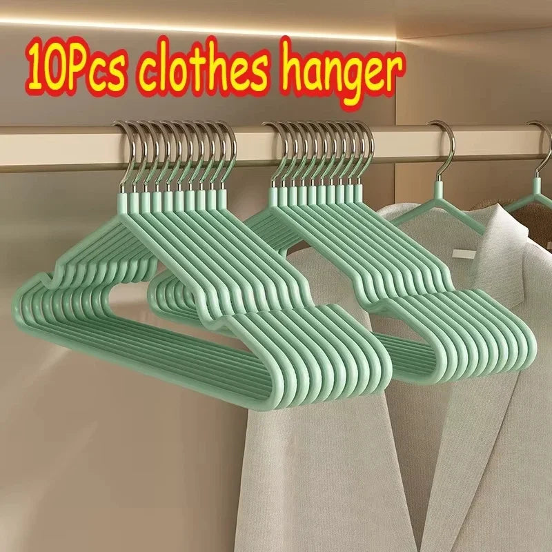 10PCS Metal Traceless Non-Slip Clothes Hangers – Strong Space Saver Rack