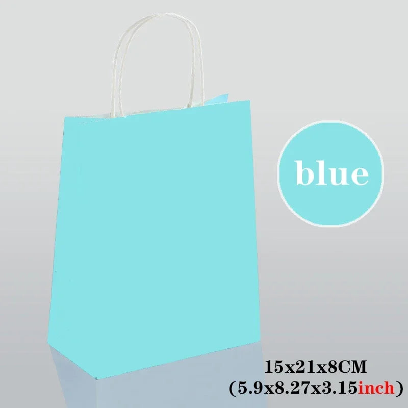 10/30/50PCS Holiday Gift Bags with Handle – Colored Paper Shopping Bags for Christmas, Valentine’s Day, Wedding & Party Favors