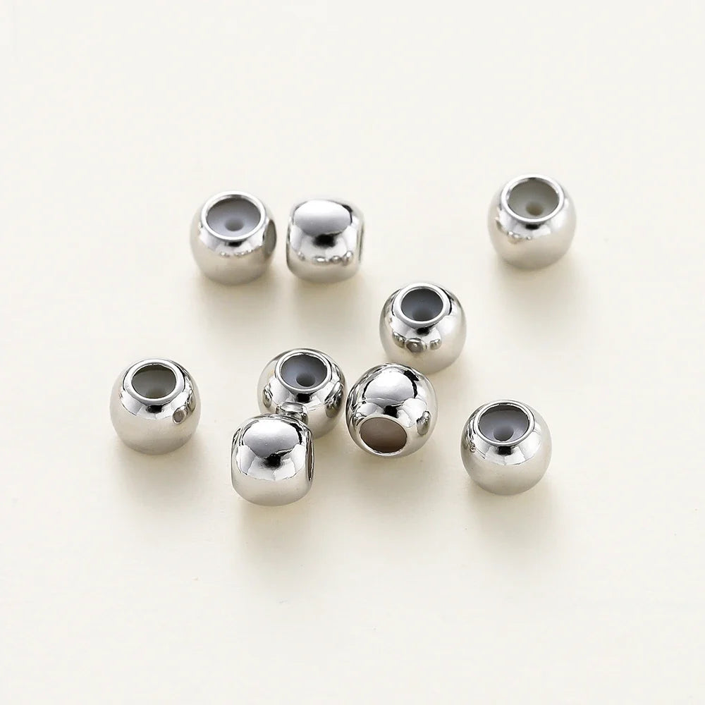 10pcs/lot 14K 18K Real Gold Plated Adjustable Bead With Resine Stopper Spacer Beads Charm Possitioning Beads For Jewelry Finding