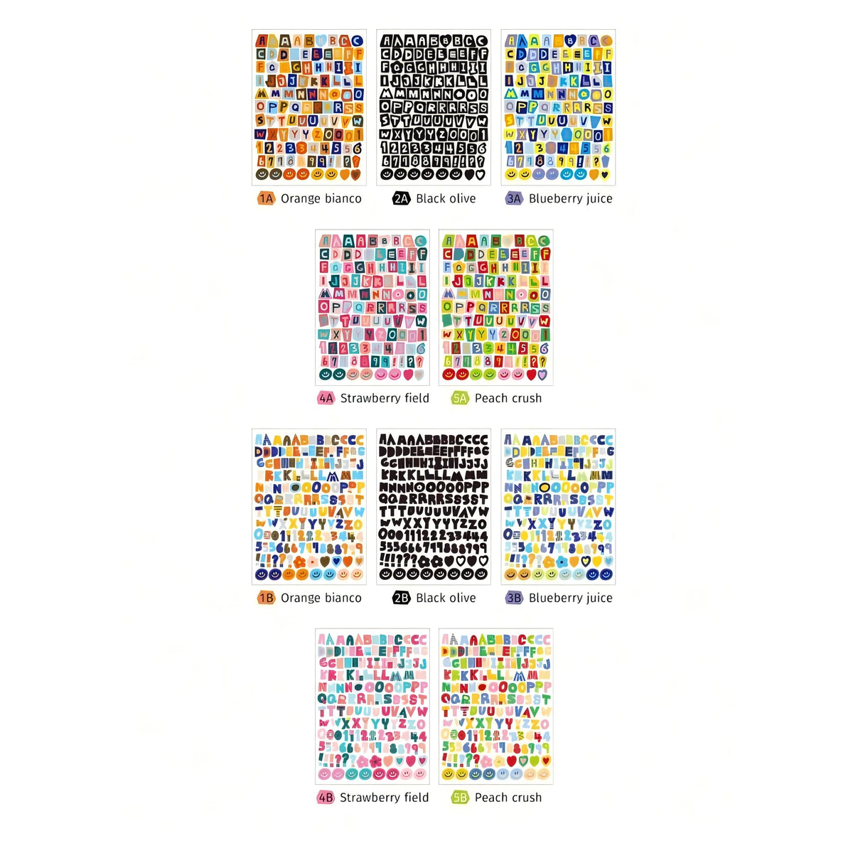 10pcs/Set Colorful Alphabet & Number Sticker For Diy Scrapbook Decoration, Water-Resistant With No Trace