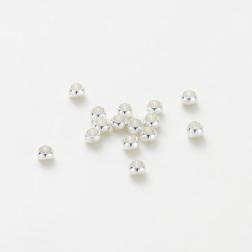 100pcs/lot 1.5/2/2.5mm 14K/18K Gold Color Plated Brass Positioning Beads for DIY Bracelet Necklace Jewelry Making Accessories