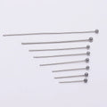 100pcs/Pack Stainless Steel 15-50mm Silver Ball Head Pins For Handmade DIY Jewelry Making Headpin Findings Accessories