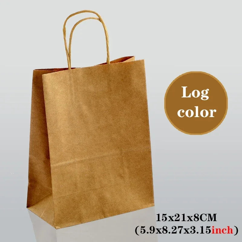 10/30/50PCS Holiday Gift Bags with Handle – Colored Paper Shopping Bags for Christmas, Valentine’s Day, Wedding & Party Favors