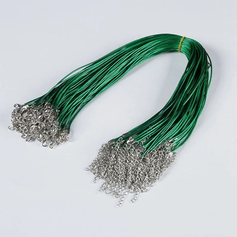 100Pcs Colorful Wax Leather Snake Necklace Women Men Cord String Rope Wire Extender Chain For Jewelry Making Bulk Wholesale