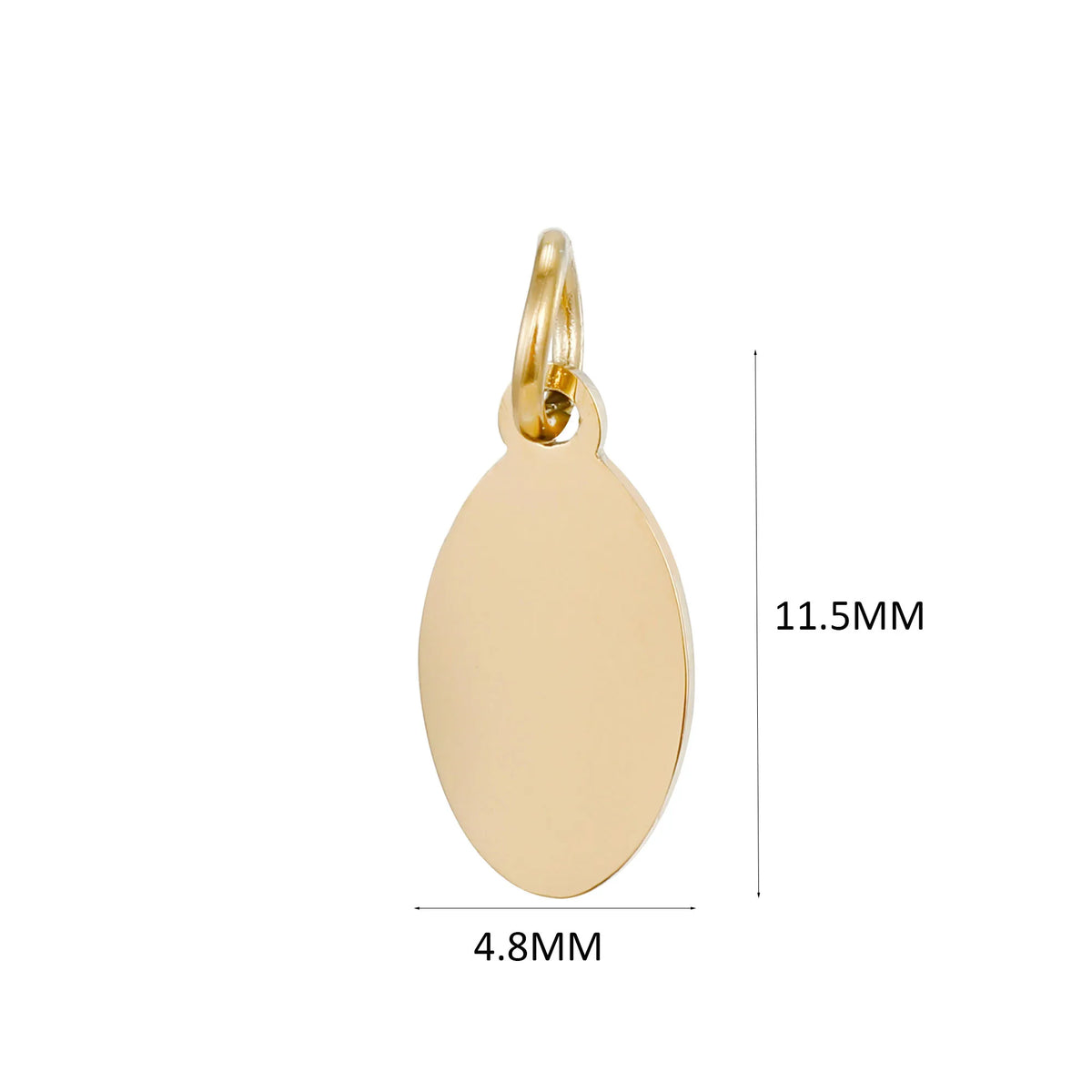 10PCS Custom Logo Tags Stainless Steel Charms for Necklace Bracelets 6 sizes to choose