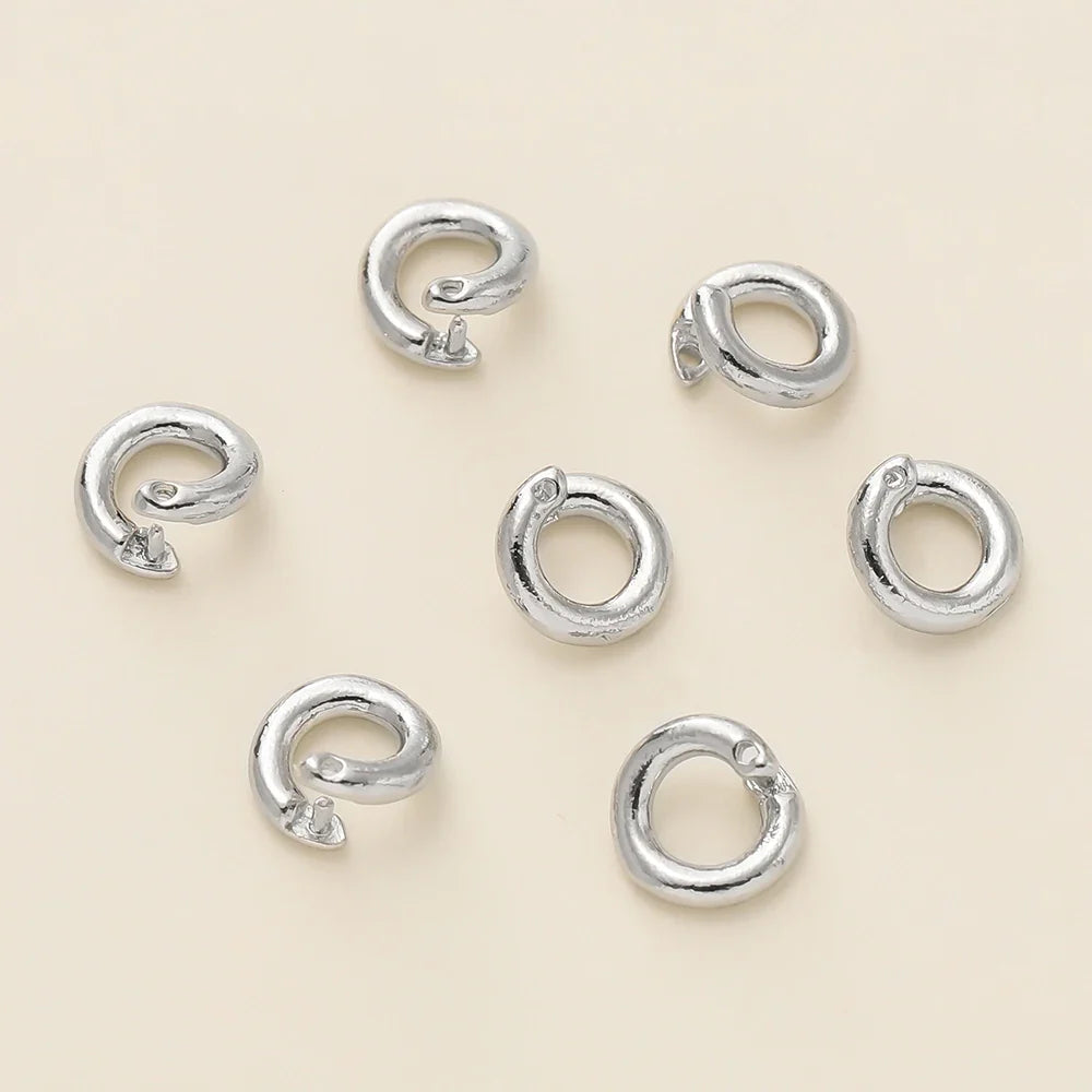 10Pcs/Pack 14/18K Gold Color Plated Open Jump Rings Split Rings Connector For Necklace Bracelets Jewelry Making Accessories