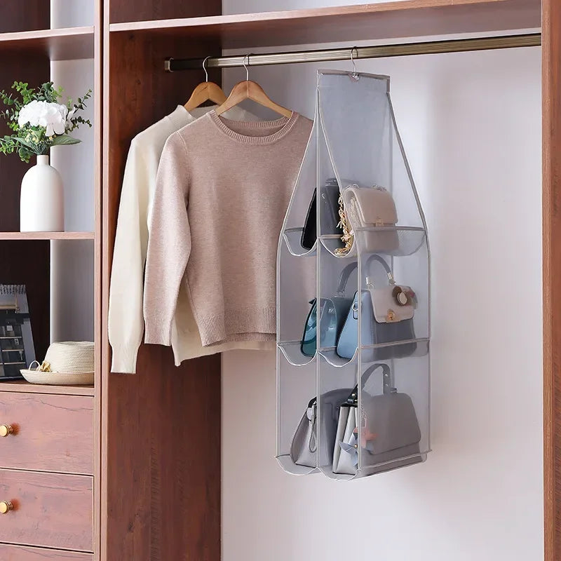 1/2PCS Hanging Storage Bags – 3/4-Layer Transparent Dust-Proof Organizer for Clothes, Bags & Accessories